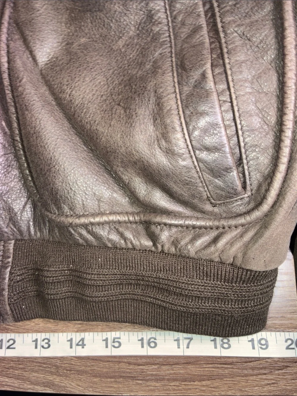 VINTAGE ROUNDTREE & YORKE LEATHER BOMBER MENS JACKET BROWN SIZE XL